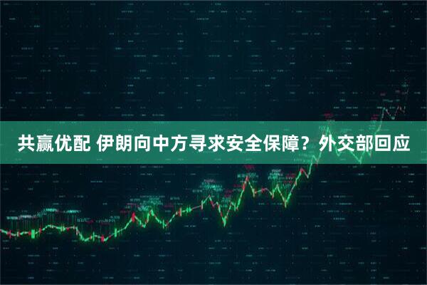 共赢优配 伊朗向中方寻求安全保障？外交部回应
